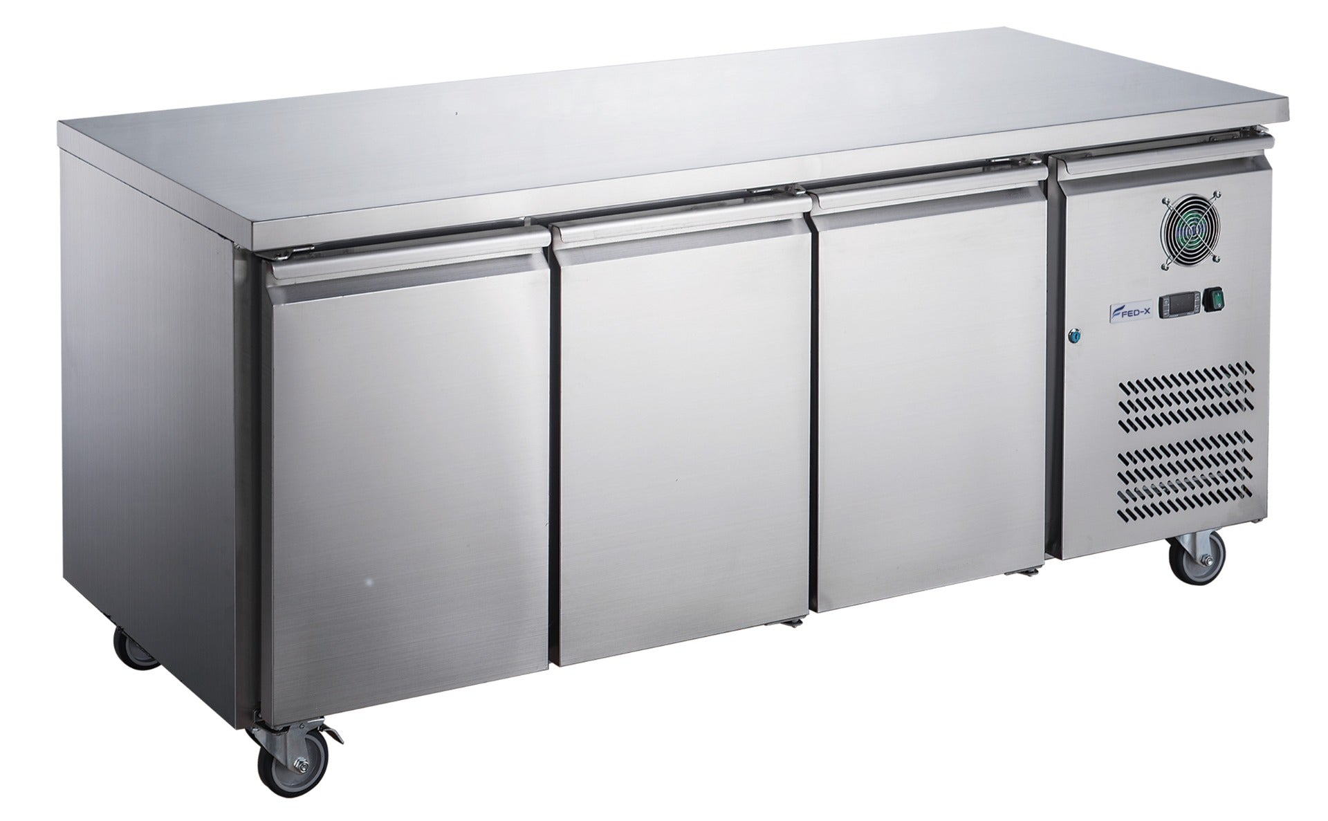 Image of FED-X XUB6F18S3V S/S Three Door Bench Freezer