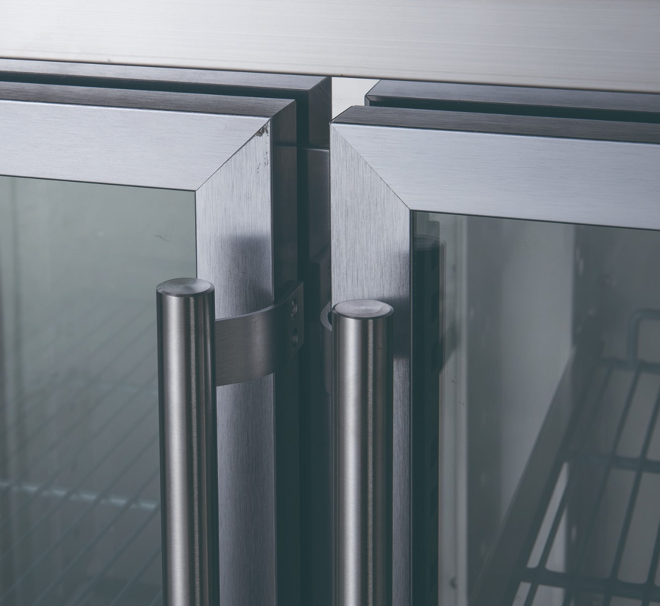 Image of FED-X XUB7C18G3V Three Glass Door Bench Fridge Stainless Steel