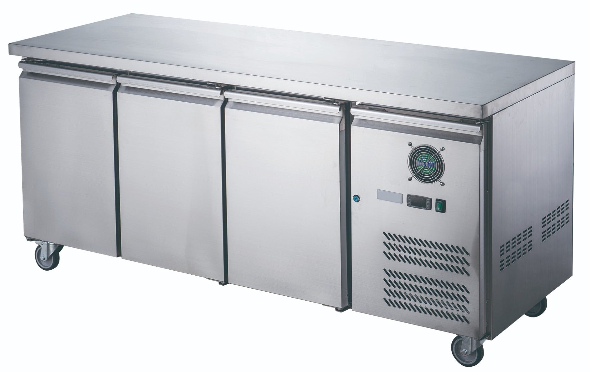 Image of FED-X XUB7C18S3V S/S Three Door Bench Fridge