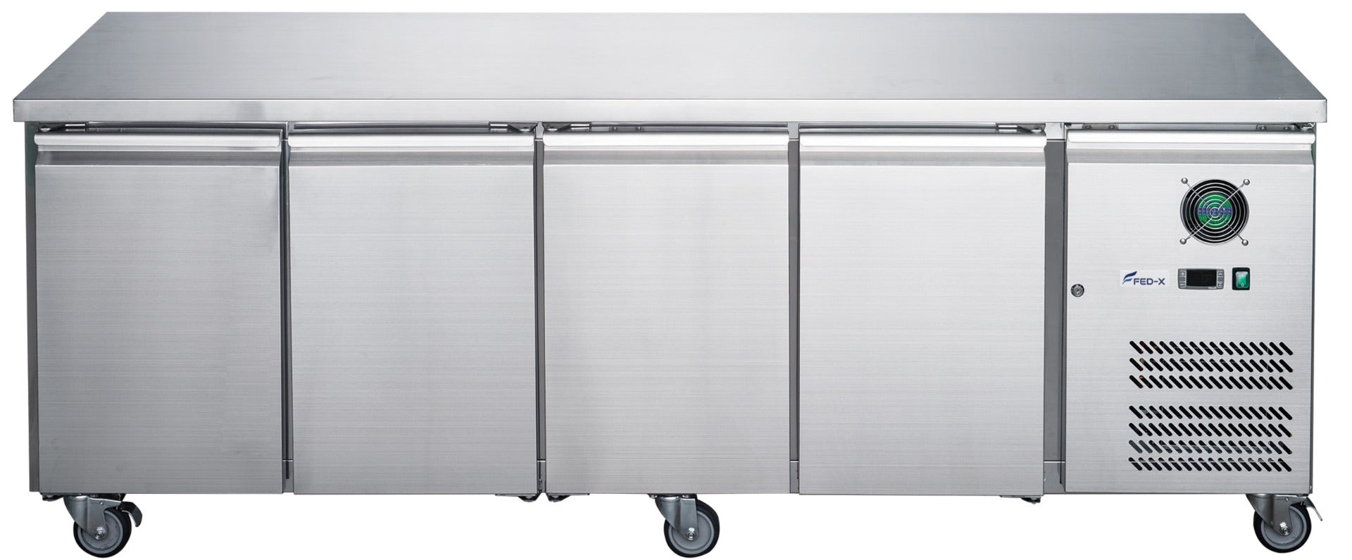 Image of FED-X XUB7C22S4V S/S Four Door Bench Fridge