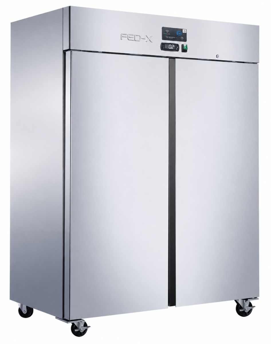 Image of FED-X Press Liner Double Door Upright Fridge with Wi-Fi Controller — XUPC1400