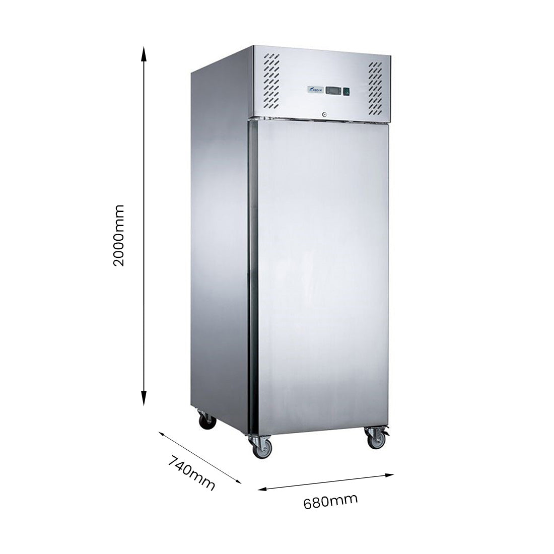 Image of FED-X XURC400SFV S/S Single Full Door Upright Fridge
