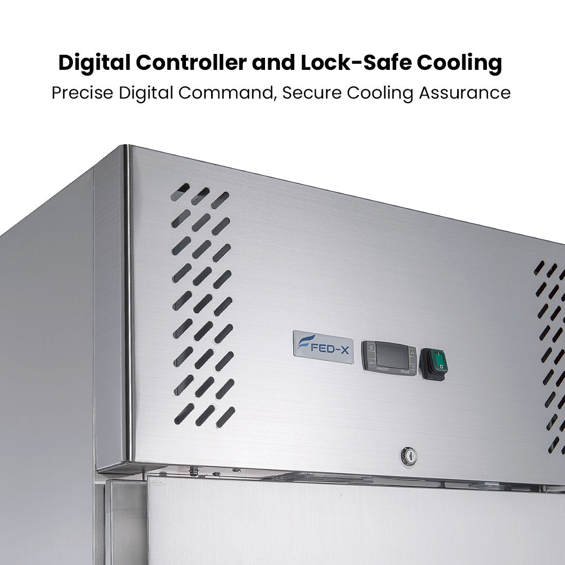 Image of FED-X XURC400SFV S/S Single Full Door Upright Fridge