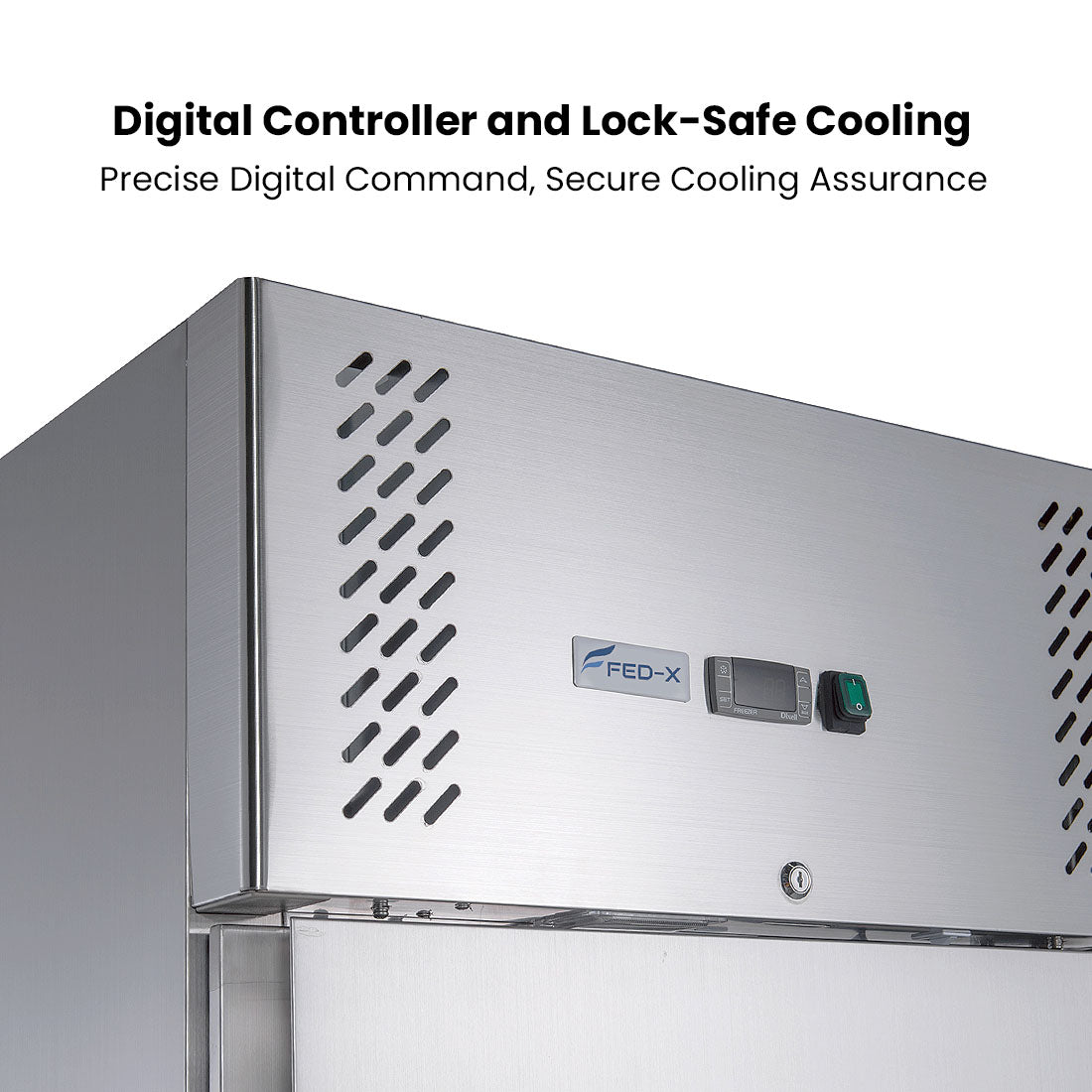 Image of FED-X XURF400SFV S/S Single full Door Upright Freezer