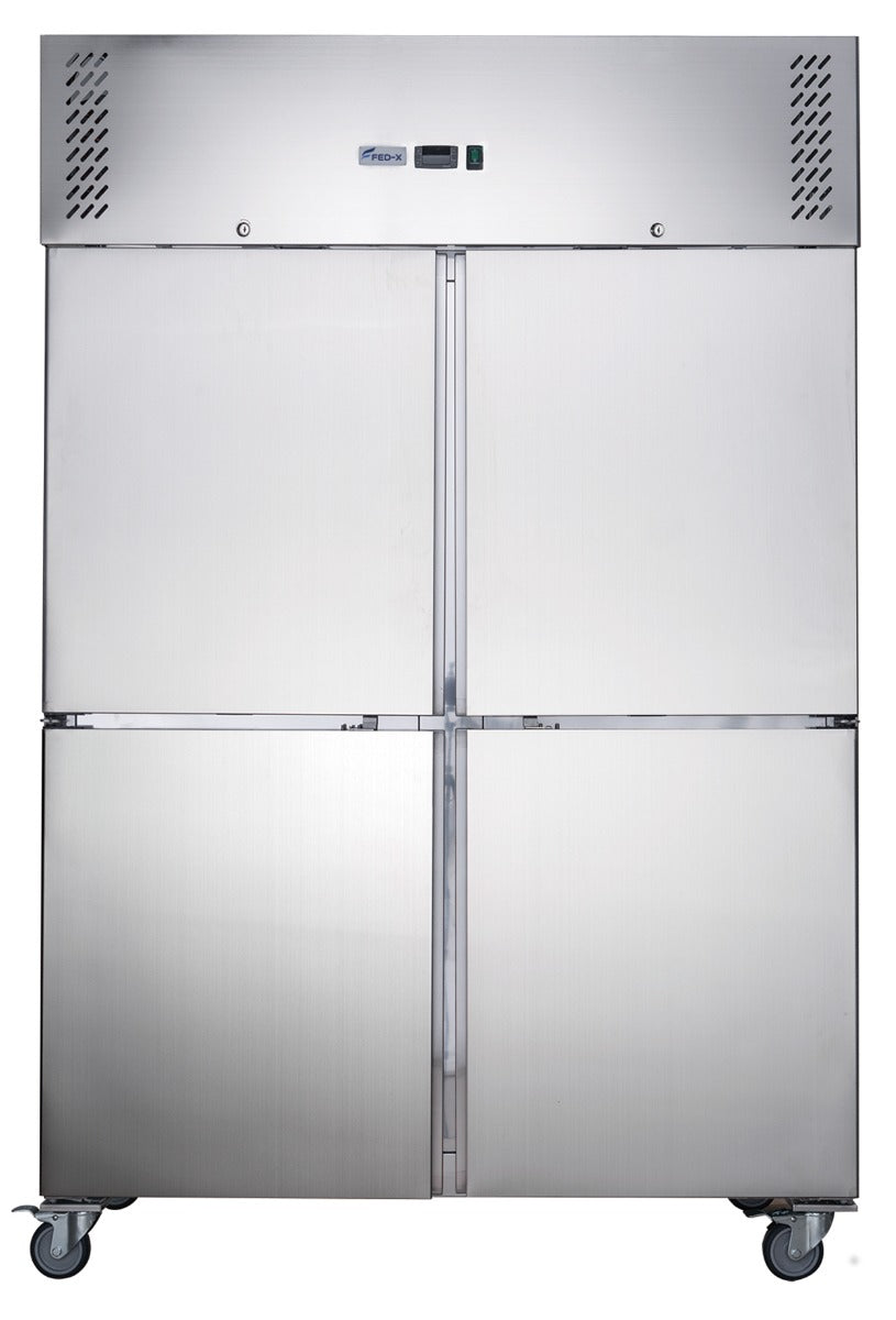 Image of FED-X XURC1200S2V S/S Split Four-Door Upright Fridge