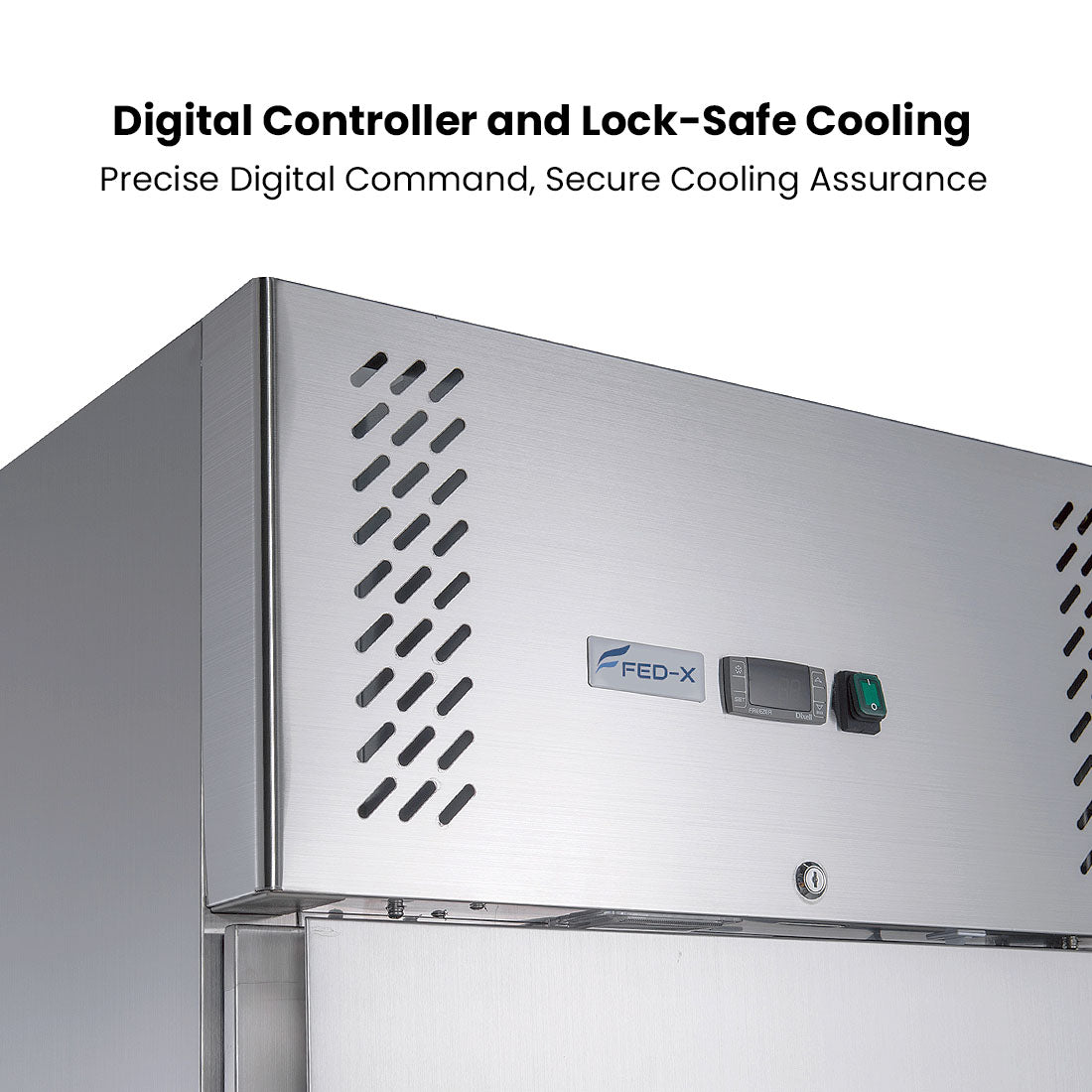 Image of FED-X XURF1200S2V S/S Split Four-Door Upright Freezer
