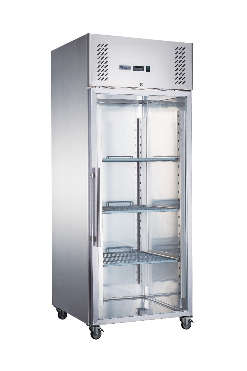 Image of FED-X XURC600G1V S/S Full Glass Door Upright Fridge