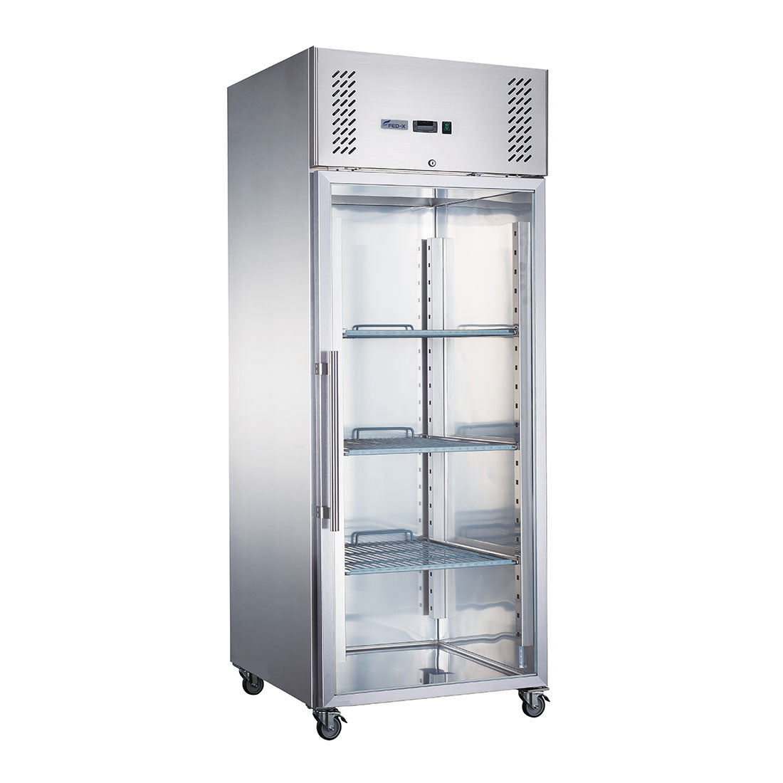 Image of FED-X XURF600G1V S/S Full Glass Door Upright Freezer