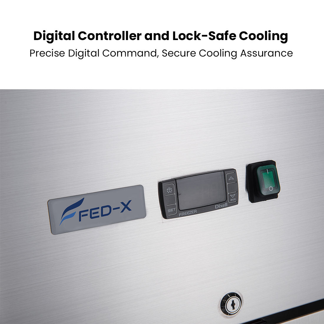 Image of FED-X XURC600G1V S/S Full Glass Door Upright Fridge