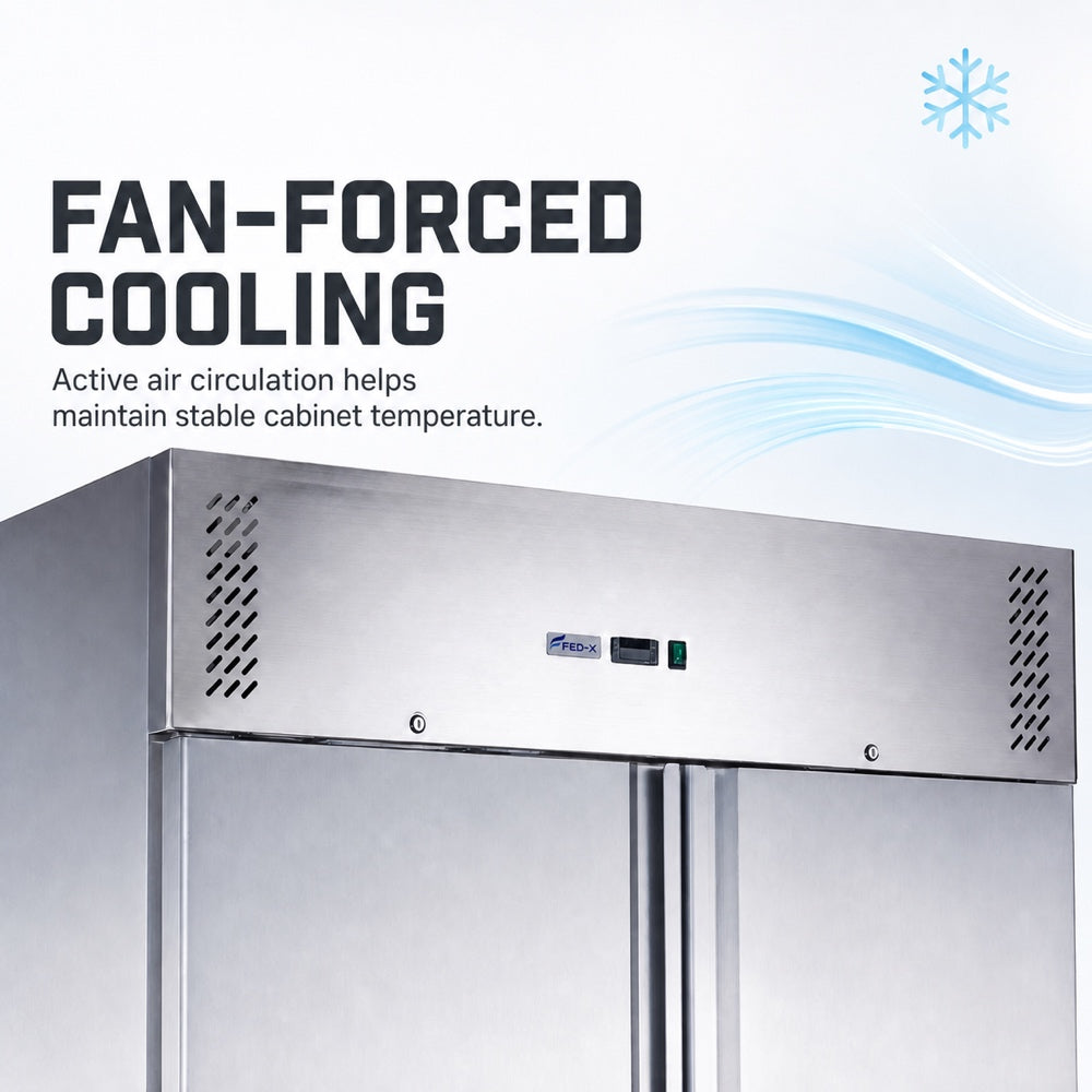 Image of FED-X XURF1200SFV S/S Two Full Door Upright Freezer