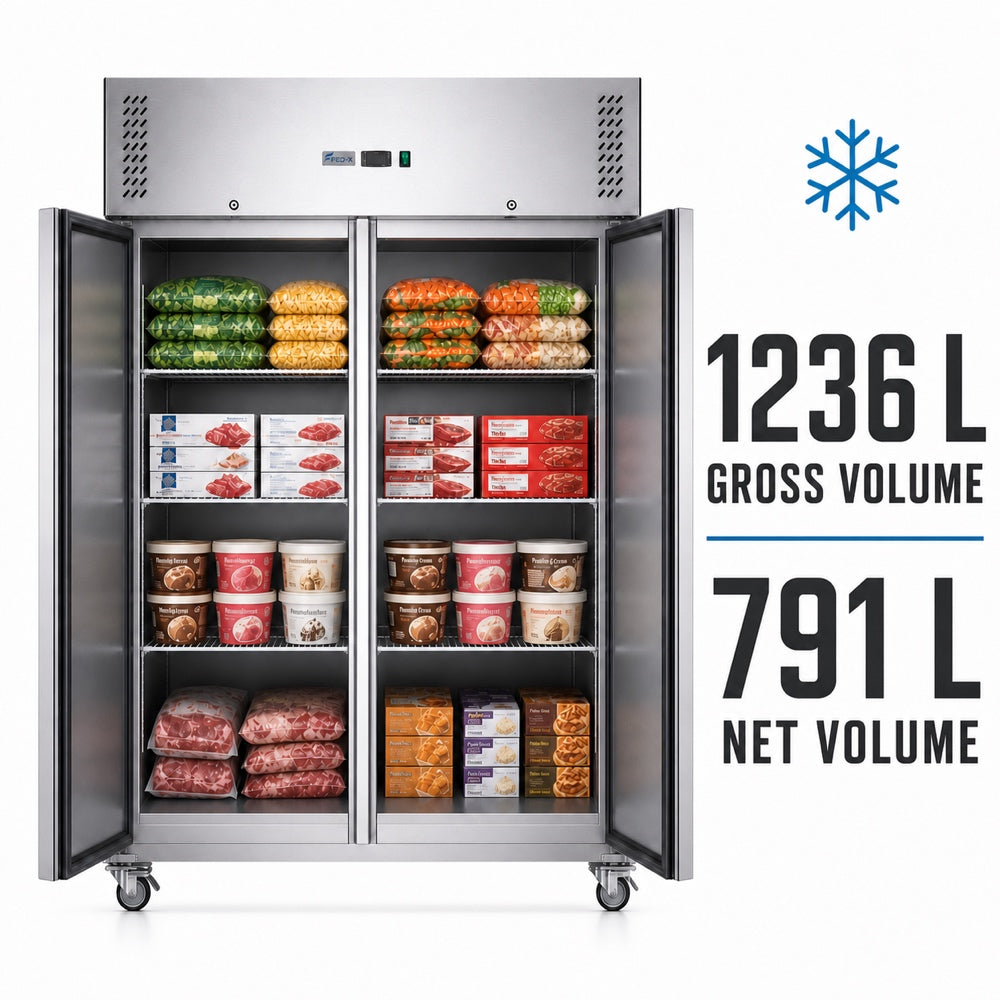 Image of FED-X XURF1200SFV S/S Two Full Door Upright Freezer
