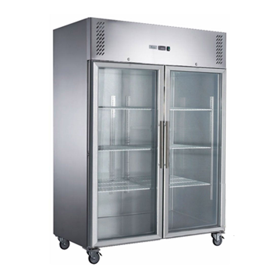 Image of FED-X XURF1410G2V S/S Two Full Glass Door Upright Freezer