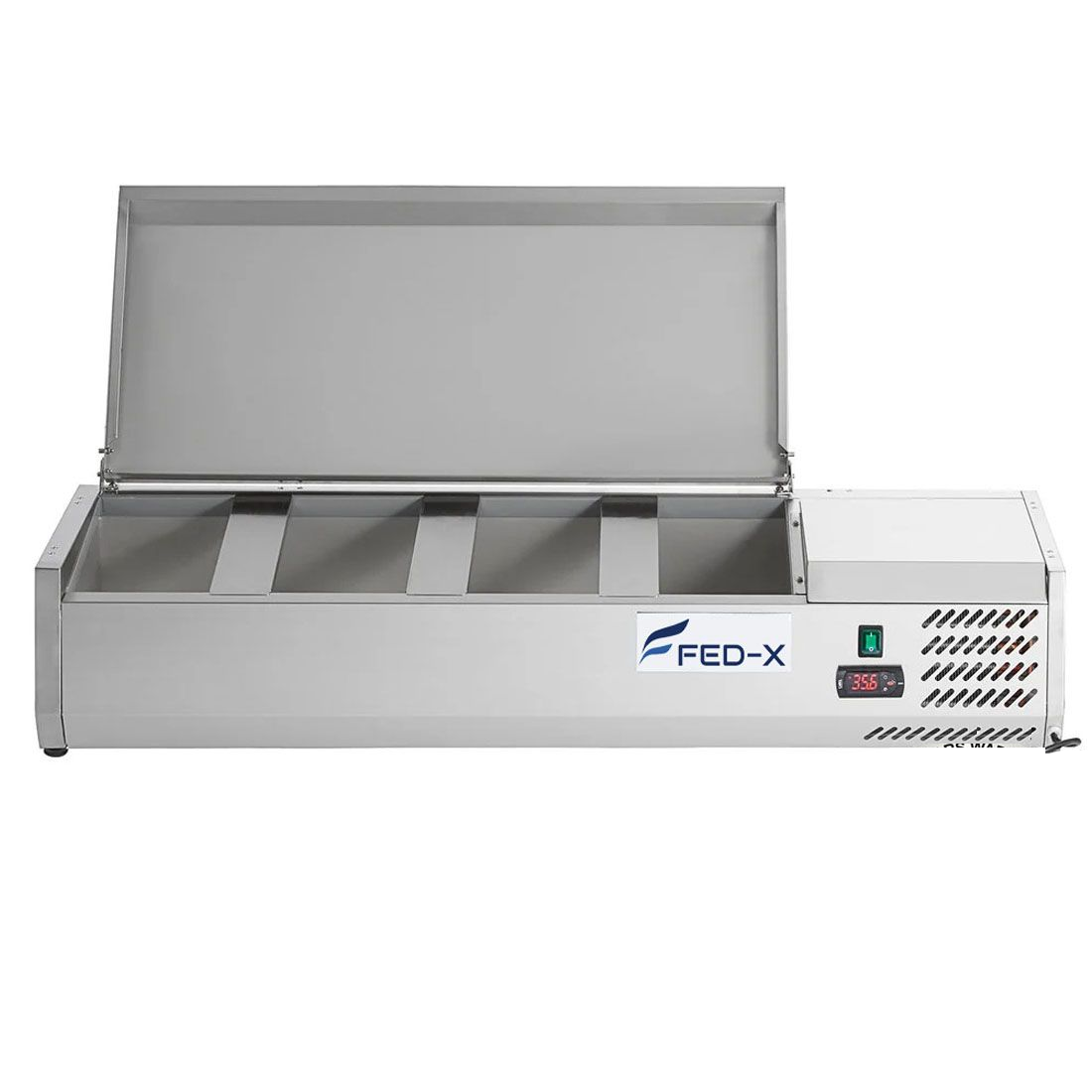 Image of FED-X XVRX1200/380S Salad Bench with Stainless Steel Lid