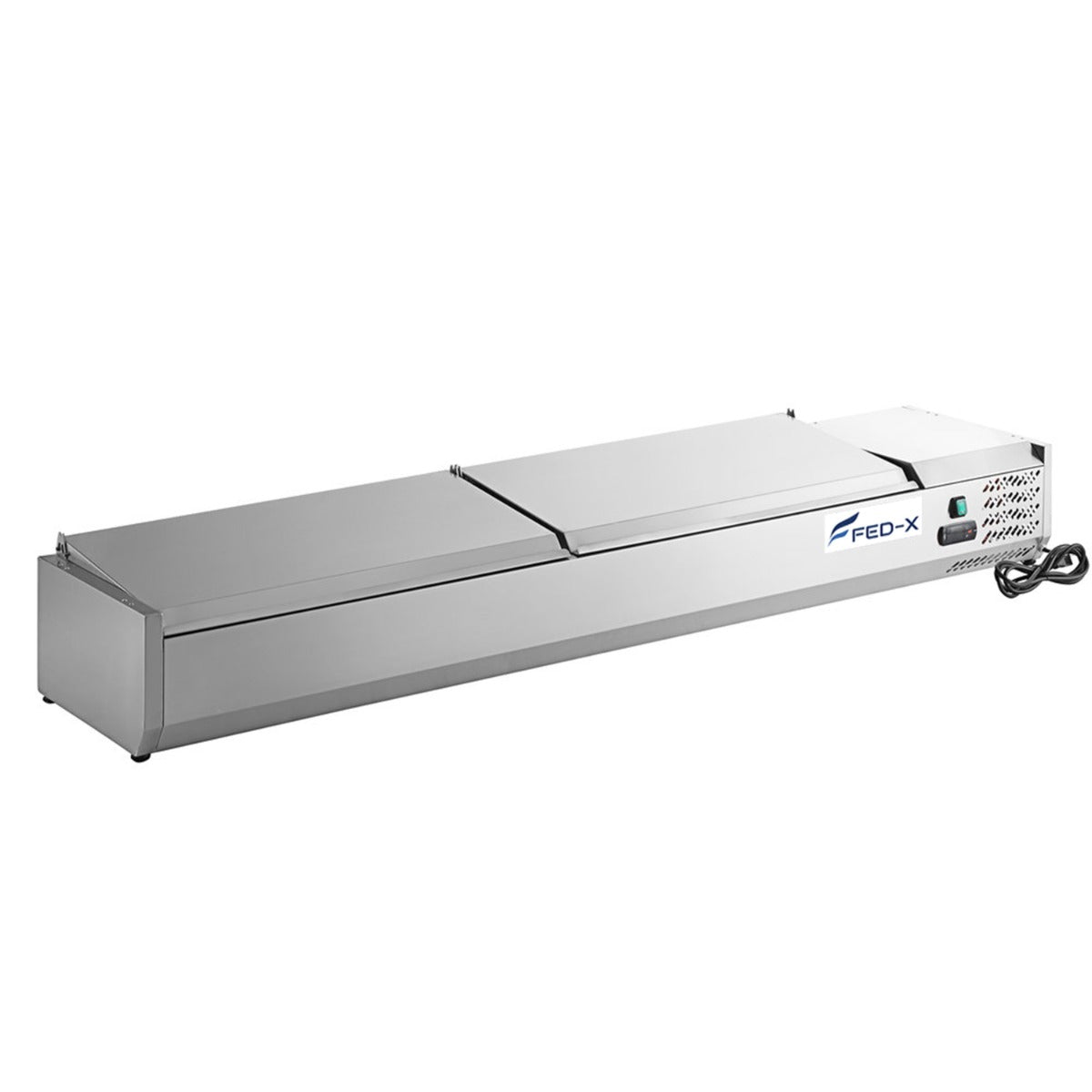 Image of FED-X XVRX1800/380S Salad Bench with Stainless Steel Lids