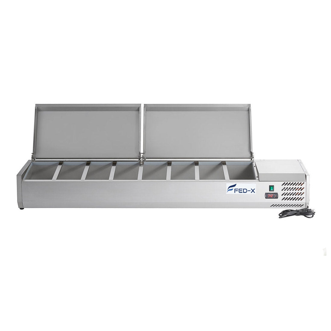 Image of FED-X XVRX1800/380S Salad Bench with Stainless Steel Lids